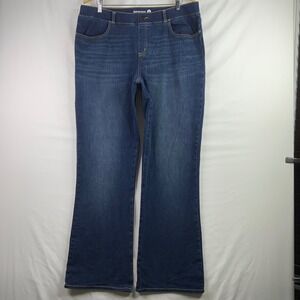 Betabrand Dress Pant Yoga Pants XXL Long Denim Bootcut Blue Pull On W1544-DVI